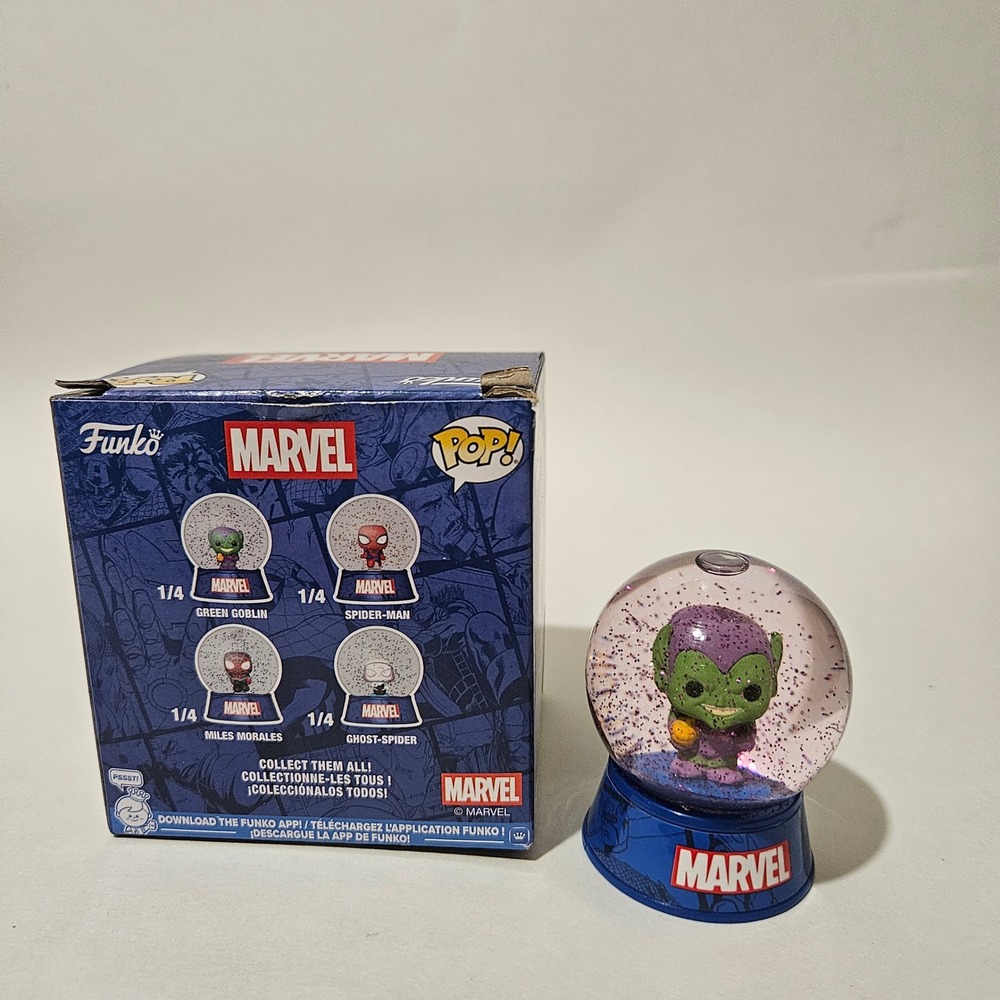 Funko Pop Marvel Green Goblin Vinyl Collectible Glitter Globe 91888 New Box Wear
